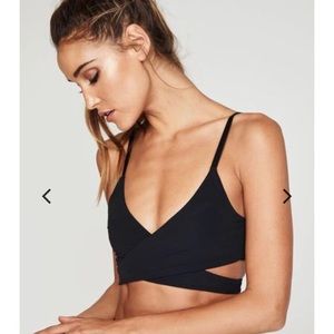 Spiritual Gangster Black Wrap Bra